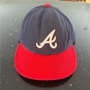 Atlanta Braves MLB New Era Navy and Red Baseball Hat